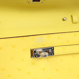 Hermes Kelly To Go Wallet Jaune Citron Ostrich Palladium Hardware