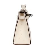 Hermes Kelly Pochette Nata Ostrich Palladium Hardware
