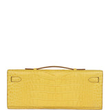 Hermes Kelly Cut Mimosa Matte Alligator Palladium Hardware