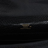 Hermes Kelly Pochette Black Varanus Niloticus Lizard Gold Hardware