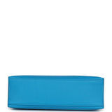 Pre-owned Hermes Kelly Pochette Bleu Frida Swift Gold Hardware