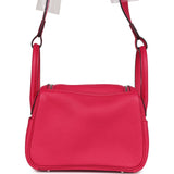 Hermes Mini Lindy Framboise Clemence Palladium Hardware