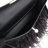Hermes Kelly Elan Foile Chevre Chamkila and Ostrich Feather Palladium Hardware