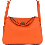 Hermes Lindy 26 Orange Minium Clemence Palladium Hardware