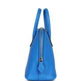 Hermes 1923 Bolide Mini Bleu France Evercolor Palladium Hardware