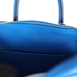 Hermes 1923 Bolide Mini Bleu France Evercolor Palladium Hardware