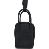 Hermes Mini Lindy II Black Clemence Gold Hardware