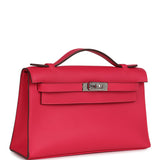 Hermes Kelly Pochette Rose Extreme Swift Palladium Hardware