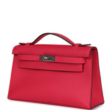 Hermes Kelly Pochette Rose Extreme Swift Palladium Hardware