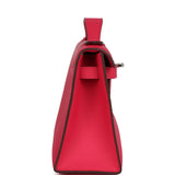 Hermes Kelly Pochette Rose Extreme Swift Palladium Hardware