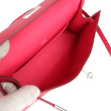 Hermes Kelly Pochette Rose Extreme Swift Palladium Hardware