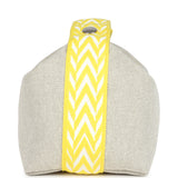 Hermes Bride A Brac Case PM Jaune Citron Plume Canvas Palladium Hardware