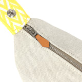 Hermes Bride A Brac Case PM Jaune Citron Plume Canvas Palladium Hardware