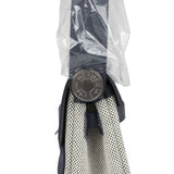 Hermes Herbag Zip 20 Mini Ecru and Ardoise Toile H Canvas and Ardoise Vache Hunter Palladium Hardware