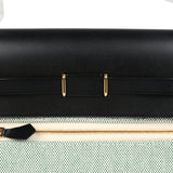 Hermes Herbag Zip 20 Mini Ecru and Vert Moyen Toile H Canvas and Black Vache Hunter Gold Hardware