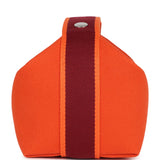 Hermes Bride A Brac Carre Case PM Feu Canvas Palladium Hardware