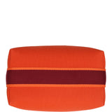 Hermes Bride A Brac Carre Case PM Feu Canvas Palladium Hardware