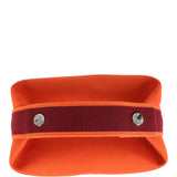 Hermes Bride A Brac Carre Case PM Feu Canvas Palladium Hardware