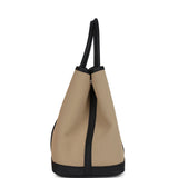 Hermes Garden Party 30 Trench Toile Officier Canvas and Black Negonda Palladium Hardware