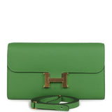 Hermes Constance Wallet To Go Vert Yucca Epsom Gold Hardware