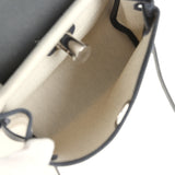 Hermes Herbag Zip 20 Mini Ecru and Bleu Glacier Toile H Canvas and Ardoise Vache Hunter Palladium Hardware