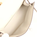 Hermes Special Order (HSS) Kelly Pochette Gris Asphalt and Beton Swift Rose Gold Hardware