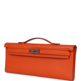 Pre-owned Hermes Kelly Cut Feu Epsom Palladium Hardware