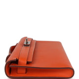 Pre-owned Hermes Kelly Cut Feu Epsom Palladium Hardware