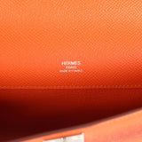 Pre-owned Hermes Kelly Cut Feu Epsom Palladium Hardware