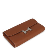 Hermes Constance Wallet To Go Gold Evercolor Palladium Hardware