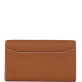 Pre-owned Hermes Constance Wallet To Go Gold Epsom Gold Hardware