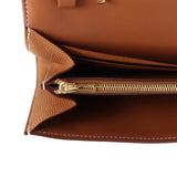 Pre-owned Hermes Constance Wallet To Go Gold Epsom Gold Hardware