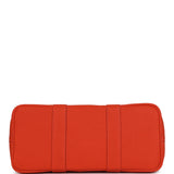 Hermes Garden Party 30 Rubis Officier Canvas and Capucine Negonda Palladium Hardware