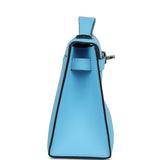 Hermes Kelly Pochette Celeste Swift Palladium Hardware