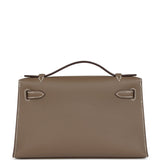 Hermes Kelly Pochette Etoupe Swift Gold Hardware