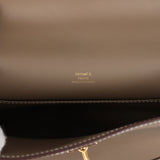 Hermes Kelly Pochette Etoupe Swift Gold Hardware