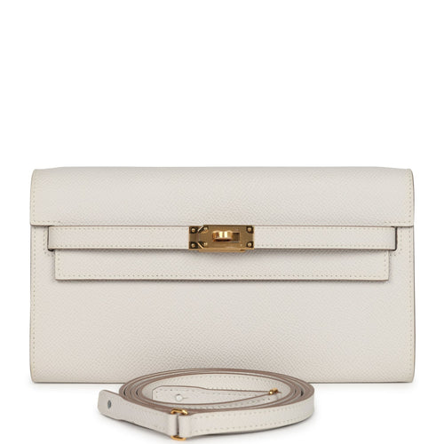 Hermes Kelly Wallet To Go Gris Pale Epsom Gold Hardware