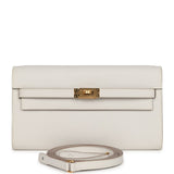 Hermes Kelly Wallet To Go Gris Pale Epsom Gold Hardware