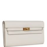 Hermes Kelly Wallet To Go Gris Pale Epsom Gold Hardware