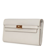 Hermes Kelly Wallet To Go Gris Pale Epsom Gold Hardware