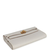 Hermes Kelly Wallet To Go Gris Pale Epsom Gold Hardware