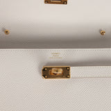 Hermes Kelly Wallet To Go Gris Pale Epsom Gold Hardware