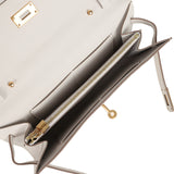 Hermes Kelly Wallet To Go Gris Pale Epsom Gold Hardware
