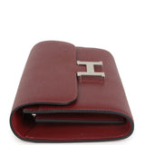 Hermes Constance Wallet To Go Rouge H Epsom Palladium Hardware