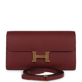 Hermes Constance Wallet To Go Rouge H Epsom Gold Hardware