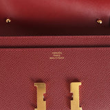 Hermes Constance Wallet To Go Rouge H Epsom Gold Hardware