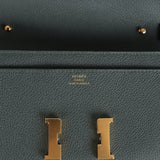 Hermes Constance Wallet To Go Vert Mangrove Evercolor Gold Hardware