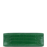 Hermes Kelly Pochette Cactus Shiny Alligator Gold Hardware