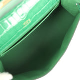 Hermes Kelly Pochette Cactus Shiny Alligator Gold Hardware