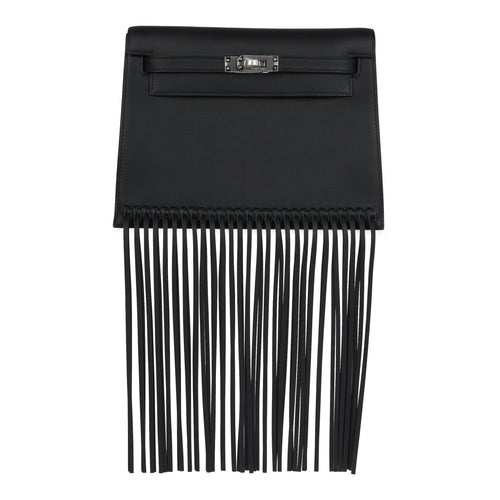 Hermes Kelly Danse Anate Black Swift Palladium Hardware